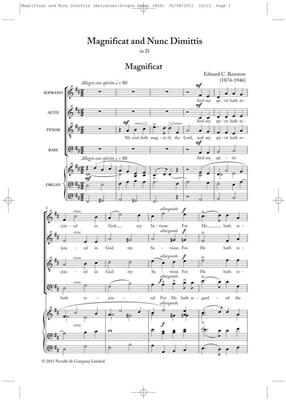 Edward C. Bairstow: Magnificat And Nunc Dimittis In D (New Engraving): Gemischter Chor mit Klavier/Orgel