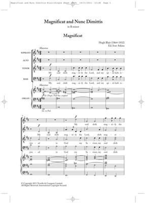 Hugh Blair: Magnificat And Nunc Dimittis In B Minor: Gemischter Chor mit Klavier/Orgel