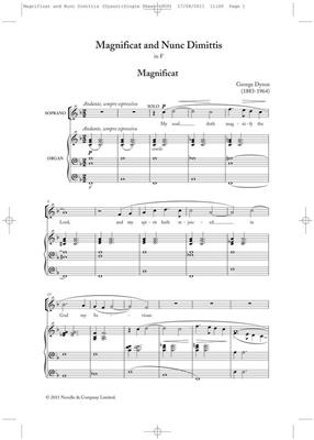 George Dyson: Magnificat And Nunc Dimittis In F: Gemischter Chor mit Klavier/Orgel