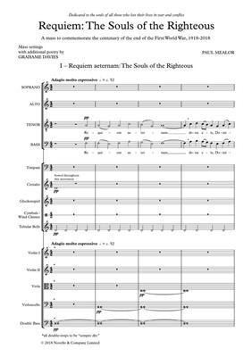 Paul Mealor: Requiem 'The Souls of the Righteous' (Full Score): Gemischter Chor mit Begleitung