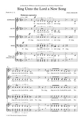 Paul Mealor: Sing Unto The Lord A New Song: Gemischter Chor mit Begleitung