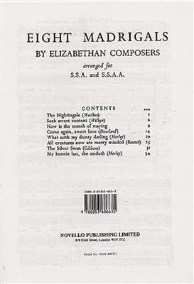 Eight Madrigals By Elizabethan Composers: Frauenchor mit Begleitung