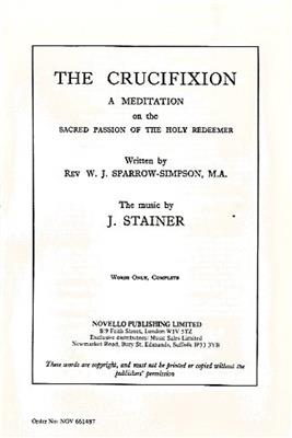 Sir John Stainer: Crucifixion (Words only) (Set Of 50): Gemischter Chor mit Begleitung