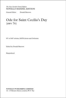 Georg Friedrich Händel: Ode For Saint Cecilia's Day: Cembalo
