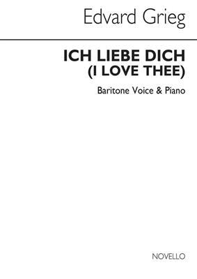 Edvard Grieg: Ich Liebe Dich In Bb: Gesang mit Klavier