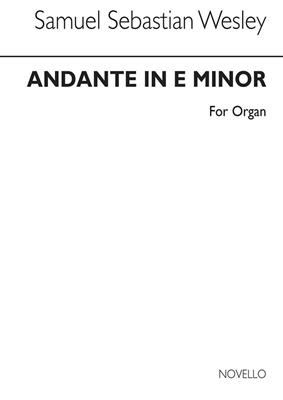 Andante In E Minor For Organ: Orgel
