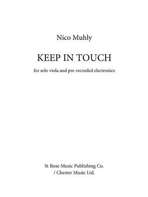 Nico Muhly: Keep In Touch: Viola mit Begleitung