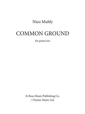 Nico Muhly: Common Ground: Klaviertrio