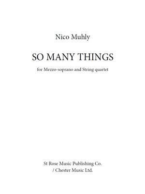 Nico Muhly: So Many Things: Kammerensemble