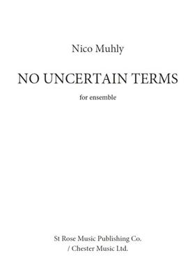 Nico Muhly: No Uncertain Terms: Kammerensemble