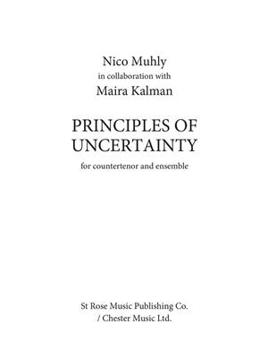 Nico Muhly: Principles Of Uncertainty: Kammerensemble