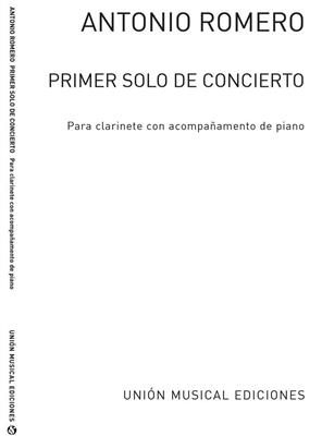 Antonio Romero: Primer Solo De Concierto: Klarinette mit Begleitung