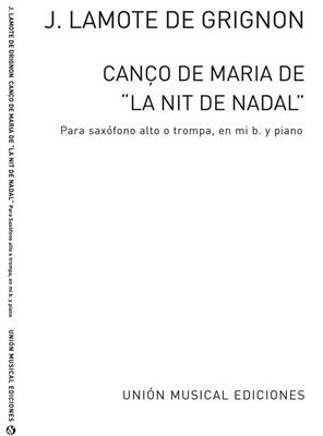 Canco De Maria (Amaz): Altsaxophon mit Begleitung