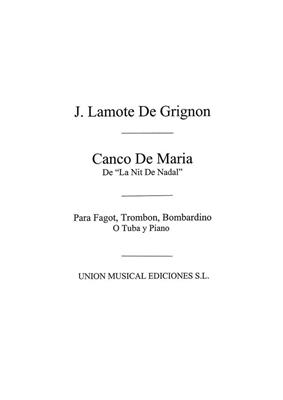Canco De Maria: Fagott mit Begleitung