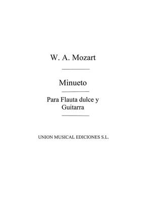 Wolfgang Amadeus Mozart: Minueto De La Serenata KV 525: Flöte mit Begleitung