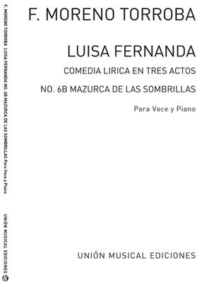 Mazurca De Las Sombrillas No.6B: Opern Klavierauszug
