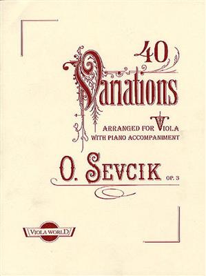 Otakar Sevcik: 40 Variations Op.3: Viola mit Begleitung
