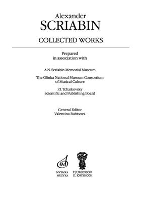 Alexander Scriabin: Scriabin - Collected Works Vol. 7: Klavier Solo
