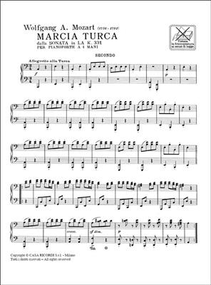 Wolfgang Amadeus Mozart: Marcia Turca: Klavier vierhändig