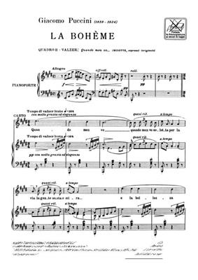 Giacomo Puccini: Quando Men Vo Soletta Per La Via: Gesang mit Klavier