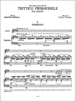 Pietro Cimara: Trittico primaverile: Gesang mit Klavier