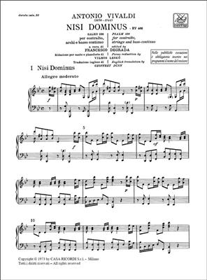 Antonio Vivaldi: Nisi Dominus (Psalm 126) (RV 608): Gesang mit Klavier
