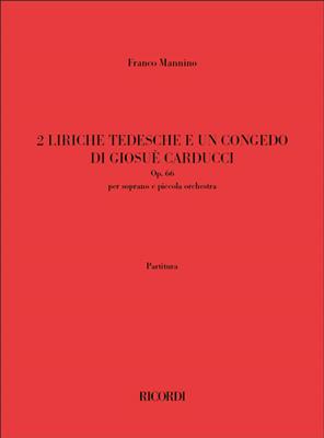 Franco Mannino: 2 Liriche Tedesche E Un Congedo Di Giosuè Carducci: Gesang mit sonstiger Begleitung