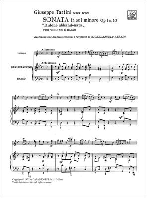 Giuseppe Tartini: Didone Abbandonata. Sonata: Violine mit Begleitung