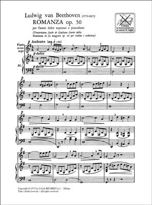Ludwig van Beethoven: Romanza In Fa Magg. Op. 50 Per Violino E Orchestra: Sopranblockflöte