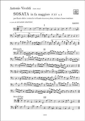 Antonio Vivaldi: Sonata in Fa F.XV n. 4 Rv 52 per Flauto Dolce: Blockflöte