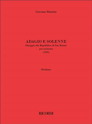 Giacomo Manzoni: Adagio e solenne: Orchester