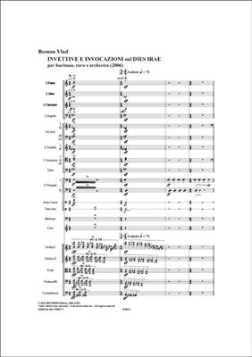Roman Vlad: Invettive Ed Invocazioni Sul Dies Irae: Gemischter Chor mit Ensemble