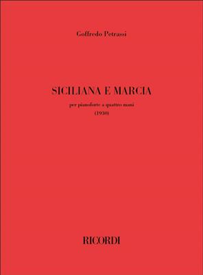 Goffredo Petrassi: Siciliana e Marcia: Klavier vierhändig