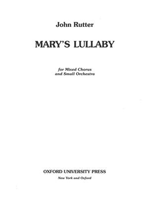 Mary's Lullaby: Gemischter Chor mit Ensemble