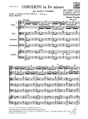 Antonio Vivaldi: Concerto Per Archi E B.C.: In Do Min. Rv 118: Streichorchester