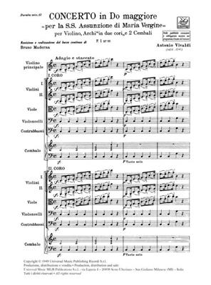 Antonio Vivaldi: Concerto Per Vl. Archi E B.C.: In Do In Due Cori: Streichorchester mit Solo