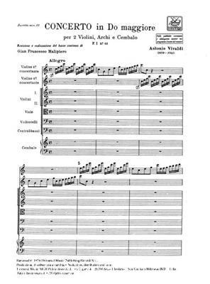 Antonio Vivaldi: Concerto For 2 Violins In Do RV 507: Streichensemble