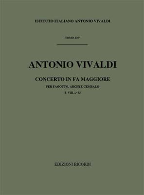Antonio Vivaldi: Concerto per Fagotto, Archi e BC in Fa Rv 490: Fagott mit Begleitung