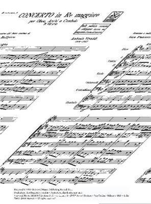 Antonio Vivaldi: Concerto per Oboe, Archi e BC: In Re Rv 453: Streichensemble