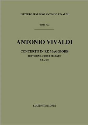 Antonio Vivaldi: Concerto Per Violino, Archi E B.C.: In Re Rv 212A: Streichensemble