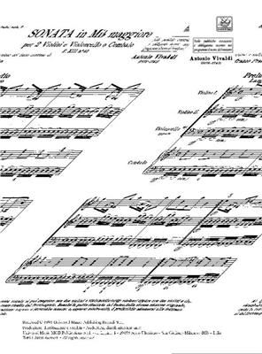 Antonio Vivaldi: Sonata per 2 violini e BC in Mi Bem Rv 65: Violin Duett