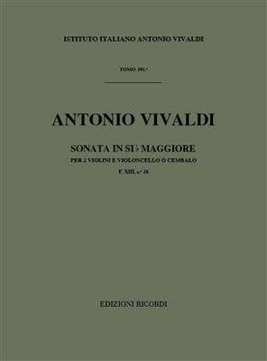 Antonio Vivaldi: Sonata per 2 violini e BC in Si Bem. Rv 78: Streichtrio