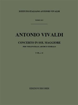 Antonio Vivaldi: Concerto Per Violoncello, Archi e BC In Sol Rv 415: Kammerensemble