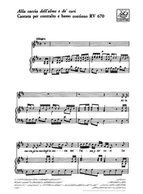 Antonio Vivaldi: Cantate Per Contralto E B. C.: Opern Klavierauszug