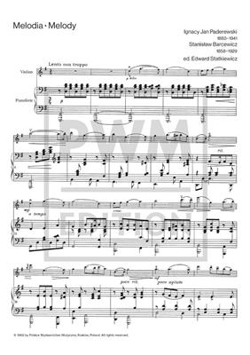 Melody - from Op. 16: Violine mit Begleitung