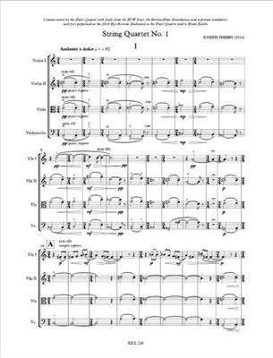 Joseph Phibbs: String Quartet No.1 (2014): Streichquartett