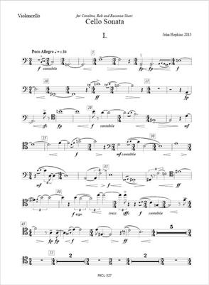 John Hopkins: Sonata: Cello mit Begleitung