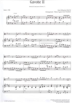 Johann Sebastian Bach: Gavotte N°2: (Arr. Marie-Agnès Sauvignet): Viola mit Begleitung