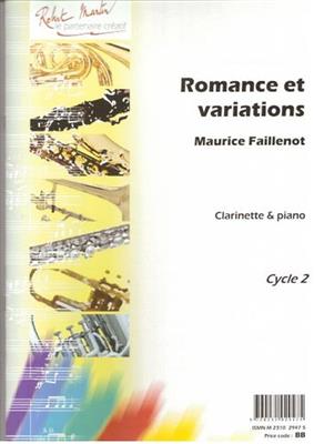 Maurice Faillenot: Romance et Variations: Klarinette mit Begleitung