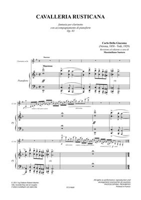 Giacoma Carlo Della: Cavalleria Rusticana: (Arr. Santoro Massimiliano): Klarinette mit Begleitung